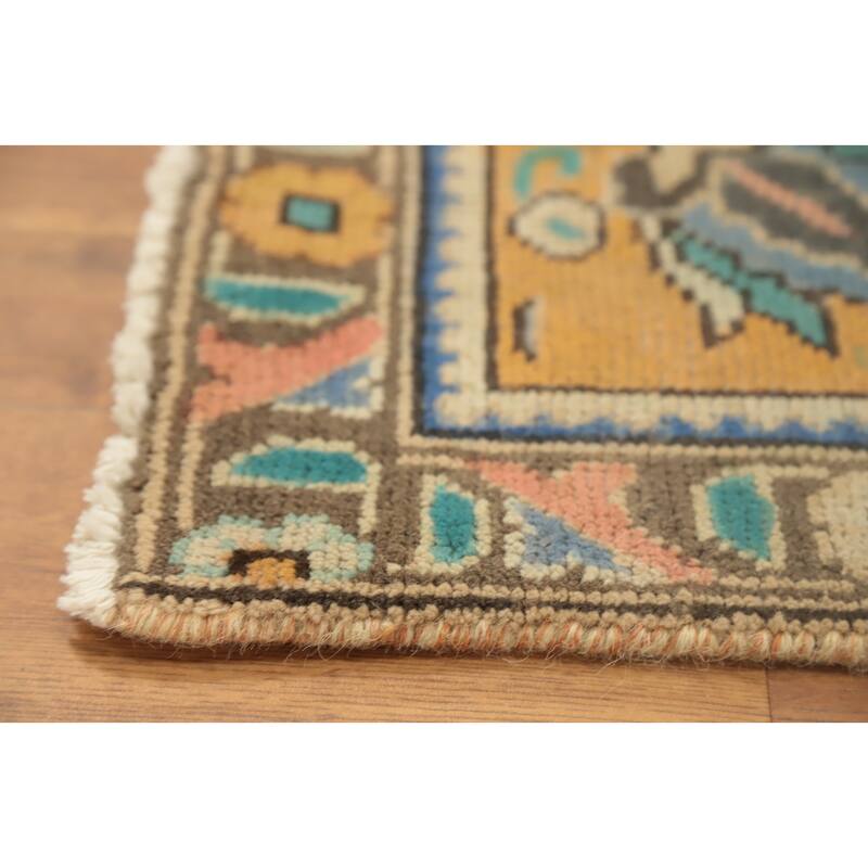 Hand Knotted Oriental 100% Wool Carpet Traditional Floral Green Tabriz Area Rug - 12' 10'' X 9' 6''