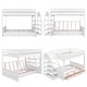 preview thumbnail 5 of 35, Full Over Full/Futon Bunk Bed w/ Stairs, Small Shelf & 3 Drawers, Bottom Bed can be Converted into Daybed, Convertible Bunk Bed