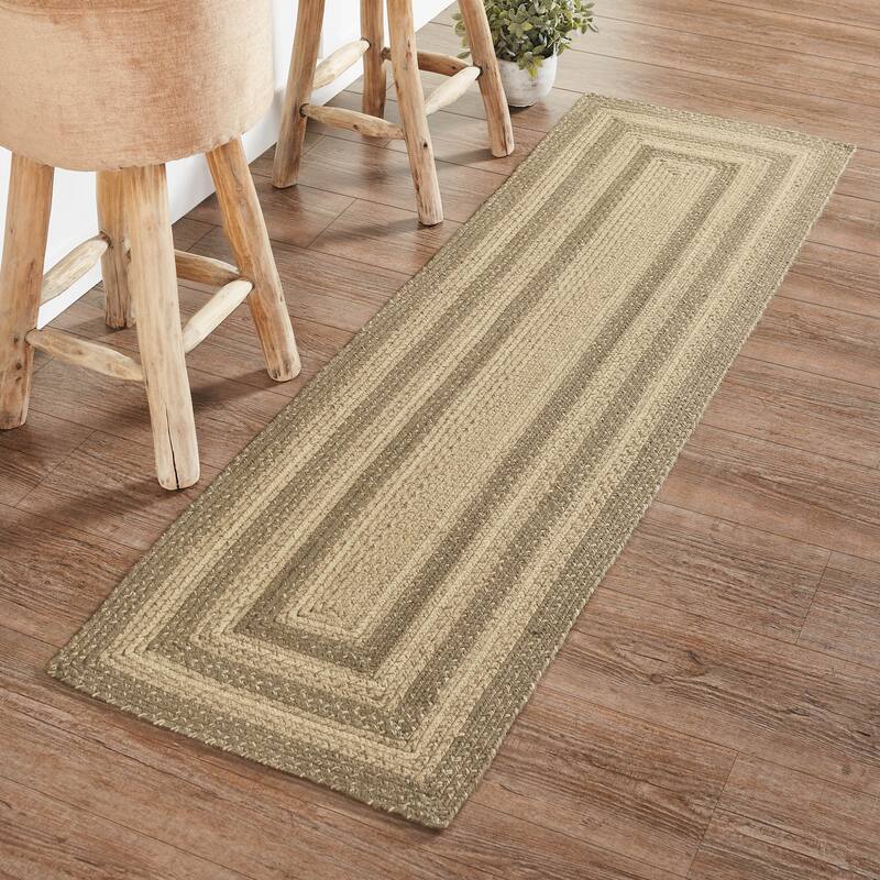 Cobblestone Jute Rug/Runner Rect w/ Pad 22x72 - 2' x 6' Runner