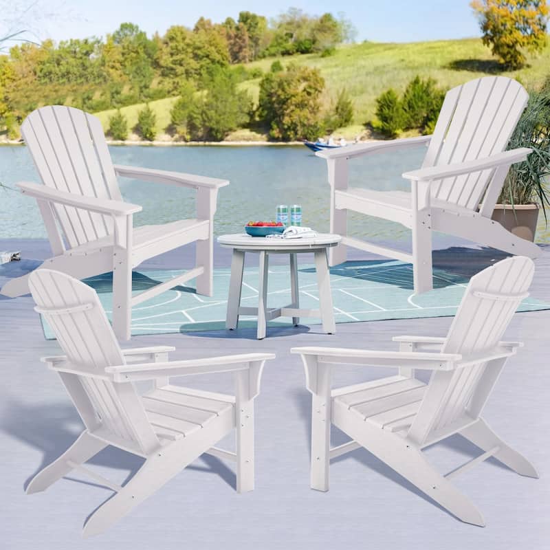 Outdoor Classic Recycled Plastic Adirondack Chair,set of 4 - N/A