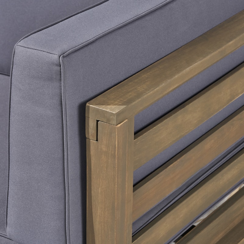 Oana Outdoor 5-seat Acacia Sectional Set by Christopher Knight Home