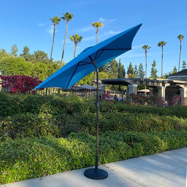 aqua square patio umbrella Davee 6.5ft Square Aqua Blue Color Market Umbrella - Bed Bath & Beyond