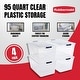 preview thumbnail 41 of 76, Rubbermaid Cleverstore 30 Quart Plastic Storage Tote Container with Lid (6 Pack)