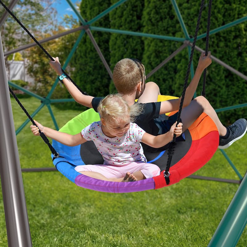 Hapfan 800lbs 10ft Climbing Dome with Saucer Swing for Outdoor Backyard