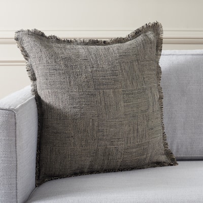 SAFAVIEH Home Terra 20-inch Black/Natural Decorative Pillow