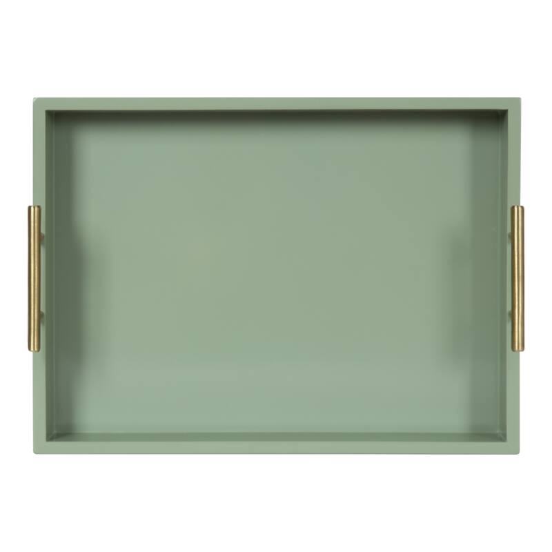 Kate and Laurel Lipton Metal Handle Decorative Tray