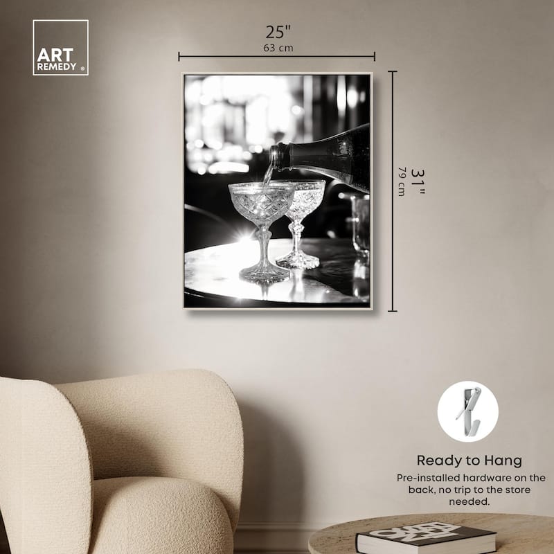 Sparkling in Monochrome I Canvas by Art Remedy