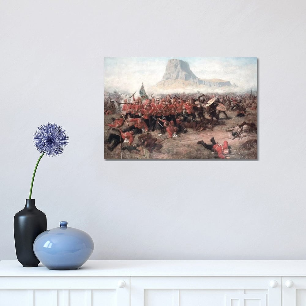 iCanvas "The Battle Of Isandlwana - The Last Stand Of The 24th Regiment Of Foot, Zulu War" by Charles Edwin Fripp Canvas Print