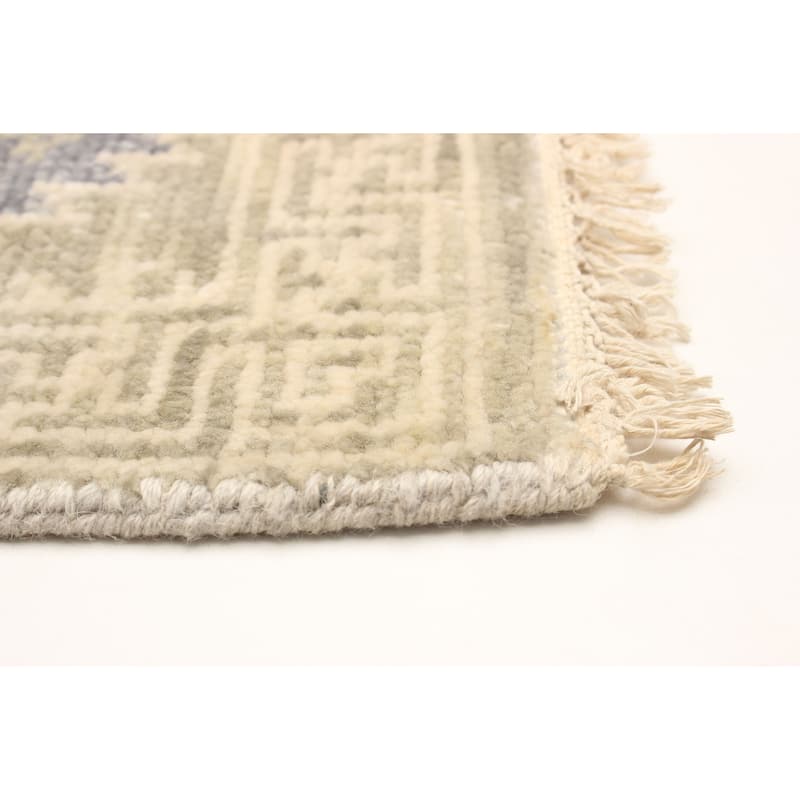 ECARPETGALLERY Hand-knotted Mamluk Grey Wool Rug - 5'2 x 7'9