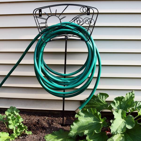 Shop Sunnydaze Metal Garden Hose Stand Holder With Decorative Sun