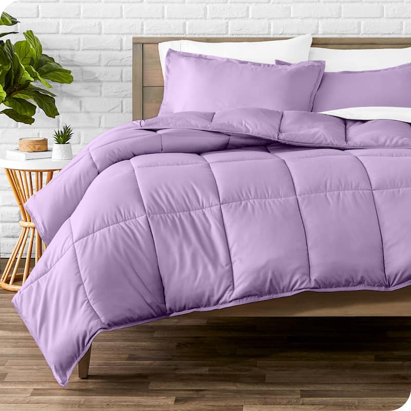 Bare Home Hypoallergenic Down Alternative Comforter Set - Oversized King - Lavender
