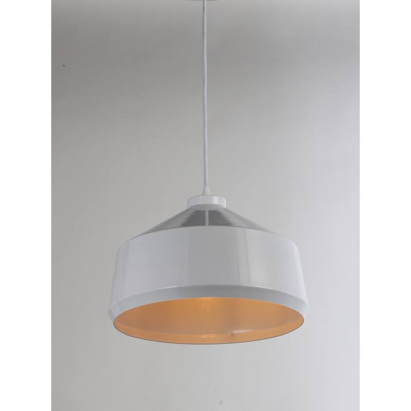 Pendant Light Modern Farmhouse White Ceiling Light Adjustable Height - 12