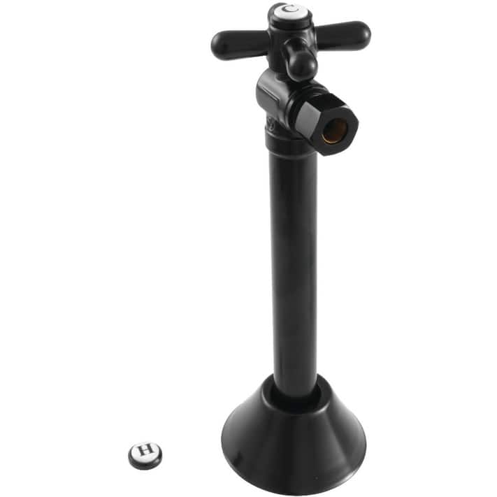 Kingston Brass Vintage 5-1/2 Inch Tall Angle Stop with 1/2 Inch Sweat, - Matte Black