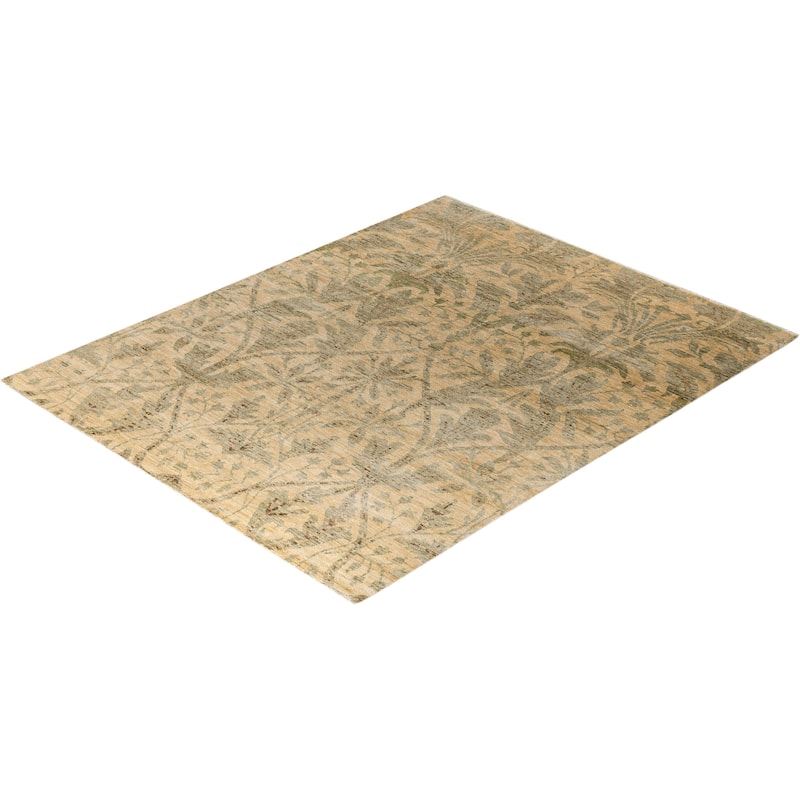 Oushak One-of-a-Kind Handmade Area Rug, Yellow - 8' 2" x 10' 3"
