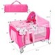 preview thumbnail 10 of 11, Costway Foldable Baby Crib Playpen Travel Infant Flat Bassinet Bed - 40'' x 27.5'' x 30''