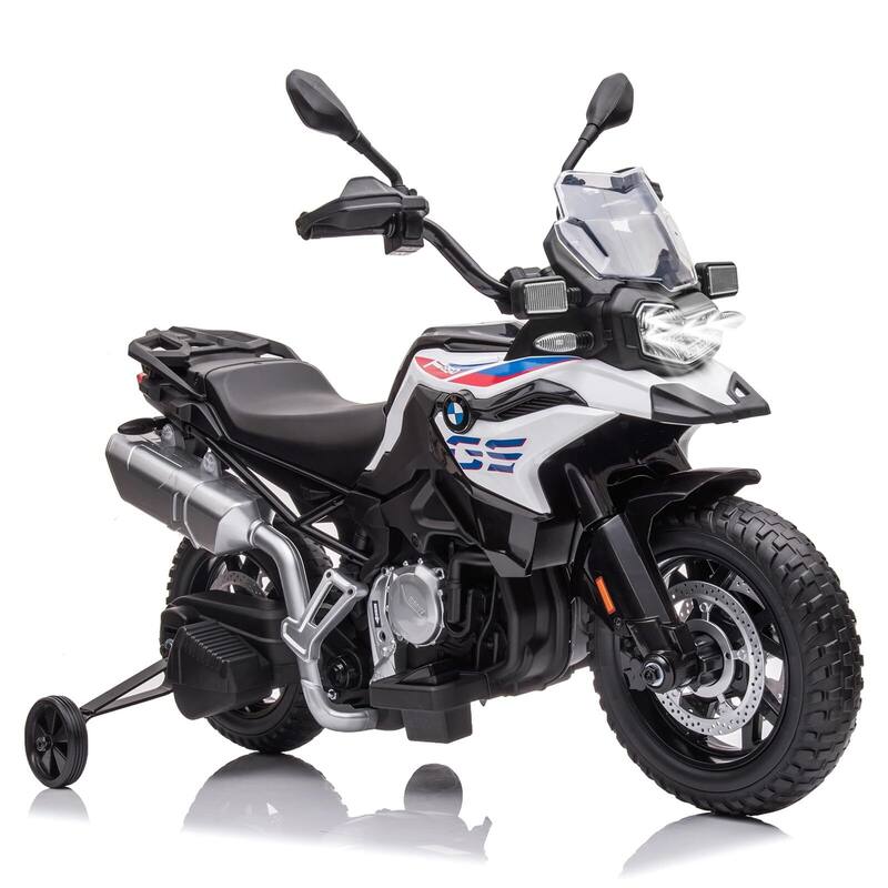 Kids Motorcycle, 12V 7Ah Licensed BMW Ride On Motorcycle for Toddlers with 2 Speeds - White
