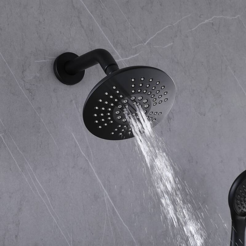Wall Mounted Shower Faucet Set Rainfall Showerhead Combo Handheld Shower