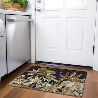 Premium Washable Super Soft Floral Safari Jungle Mayfield Rug