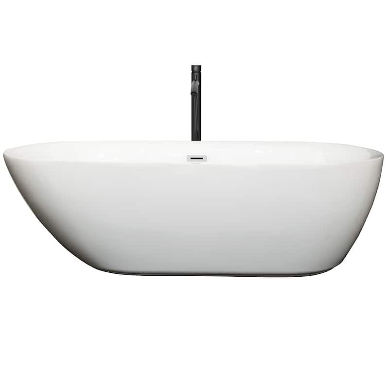 Wyndham Collection Melissa 71" Free Standing Acrylic Soaking Tub with