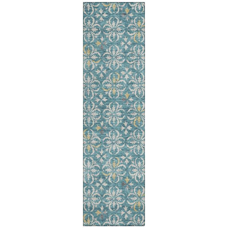 Machine Washable Indoor/ Outdoor Chantille Traditional Medallion Rug