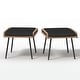 preview thumbnail 10 of 20, Moasis 5-Piece Outdoor Wicker Patio Bistro Set with Footrest Ottomans Ottomans Only - Black