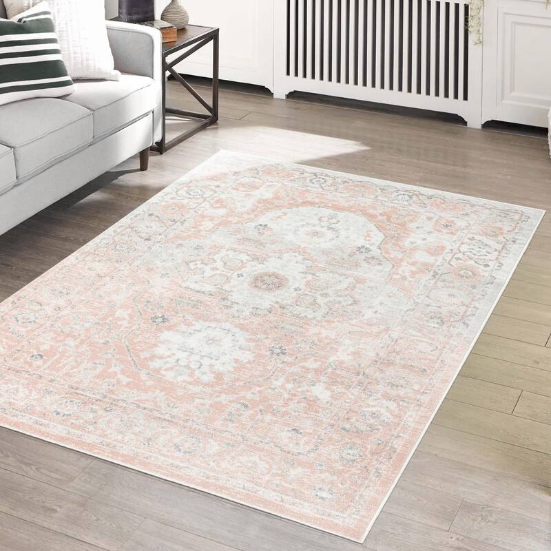 Transitional Anavine Collection Area Rug - 10'x14' - Rose Pink