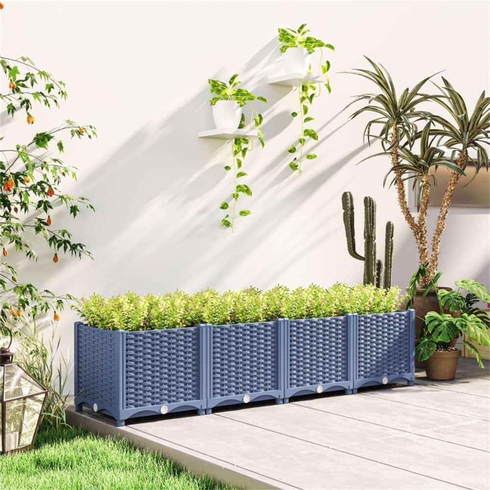 Plastic Garden Bed with Drainage Holes for Indoor and Outdoor Use