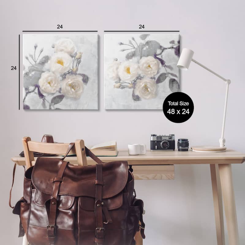 Stupell Country Blossoms Bundle Canvas Wall Art Design By Emily Ford (Set of 2)