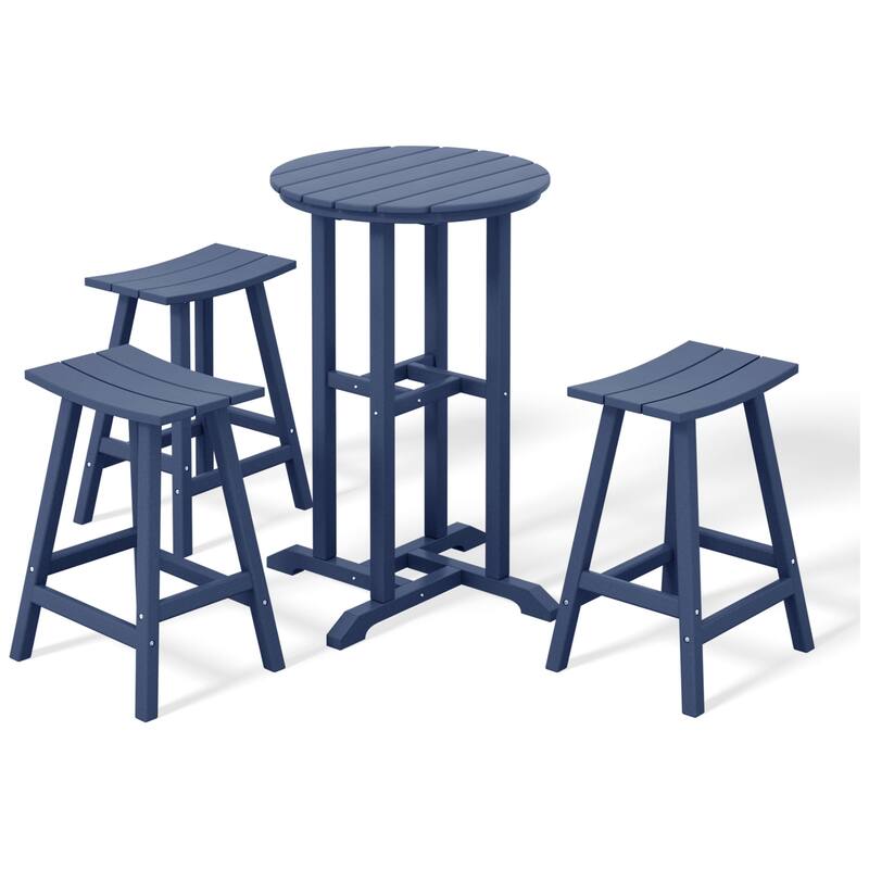 Laguna Hdpe All Weather Outdoor Patio Bistro Counter Set (4-Piece Set)