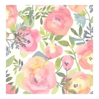 Peachy Keen Pink Peel & Stick Wallpaper - 216in x 20.5in x 0.025in