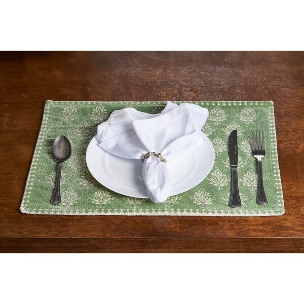 LR Home Fairytale Motif Bordered Set of Four Place Mats - 1'1" x 1'7". Opens flyout.
