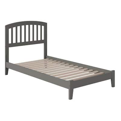 Twin Solid Wood Platform Bed in Gray