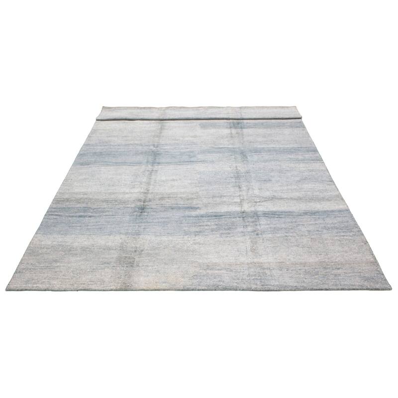 ECARPETGALLERY Hand-knotted Loreto Blue, Grey Silk Rug - 9'8 x 14'8