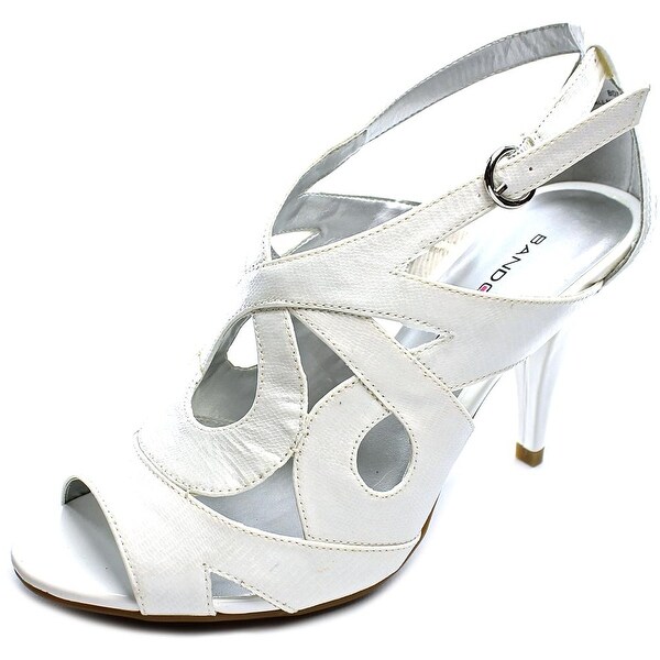 Bandolino Janeta Women Open Toe Synthetic White Sandals