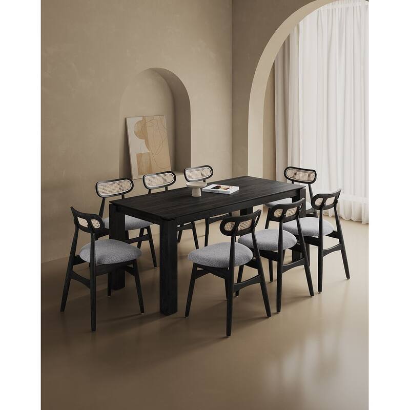 Manhattan Comfort Rockaway Paragon Modern 70.86 Solid Wood Dining Set