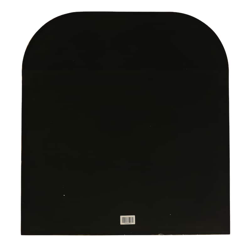 28x30 Premium Modern Half Moon Mirror in Gold Stainless Steel Finish