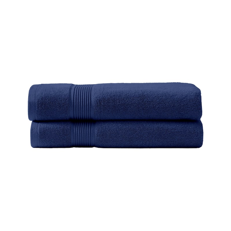 SÖMN 2-Piece Supima Cotton Anti-Microbial Bath Towel Set - Navy