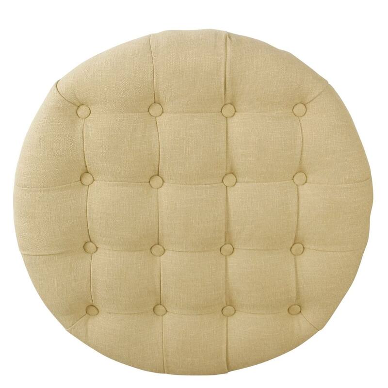 Copper Grove Lamentin Tufted Round Storage Ottoman