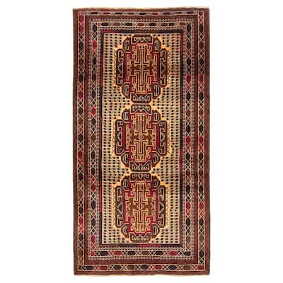 Teimani Brown Rug 2'7" x 5'2" - 2'7 x 5'2