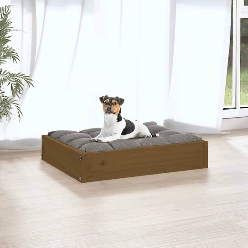 vidaXL Dog Bed 20.3"x17.3"x3.5" Solid Wood Pine - 20.3" x 17.3" x 3.5"