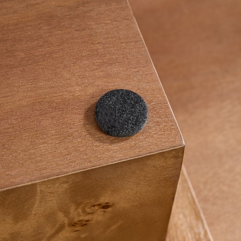 43.31" Mid-Century Modern Rectangle Burl Wood Veneer Coffee Table