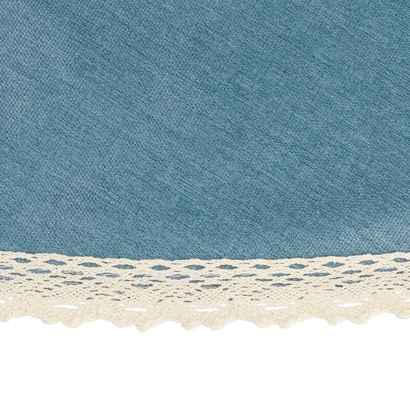 1 Pack Round Tablecloth, Oil-Proof, Spill-Proof, and Water-Proof Lace TPU Table Cover
