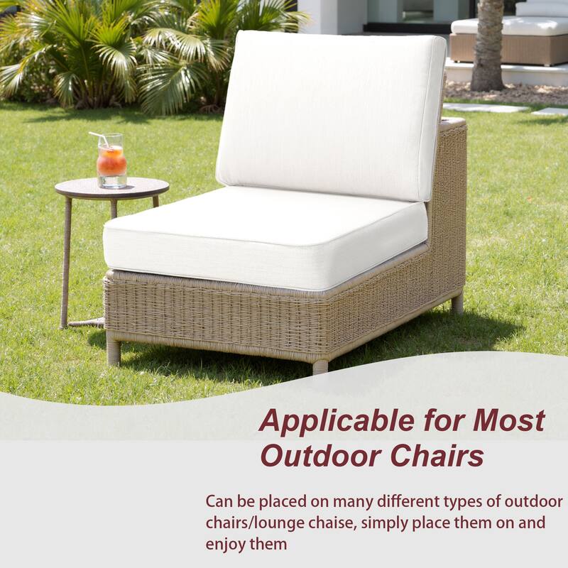 Sunbrella 24"x23"x5" Thick Cushion Outdoor Deep Seat/Back Cushion