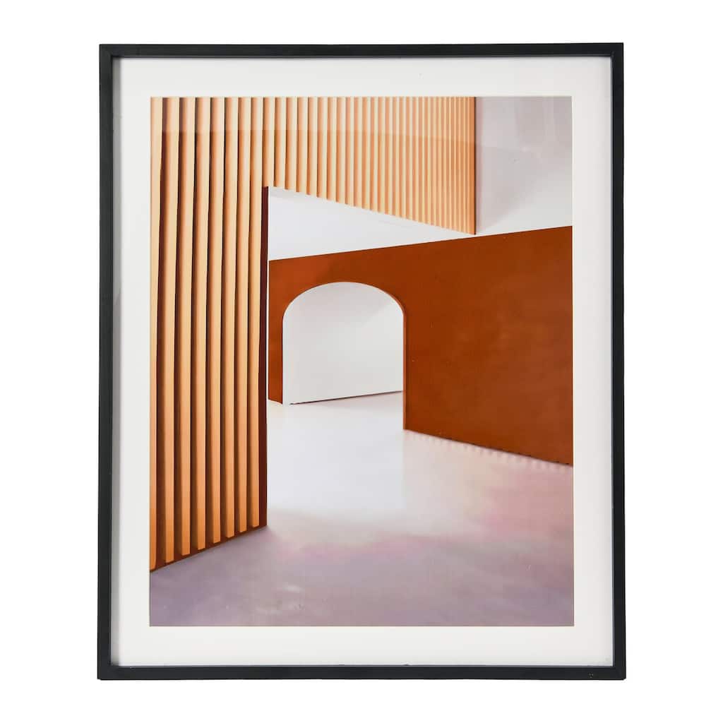 Wood Framed Architecture Photograph - Multi-Color