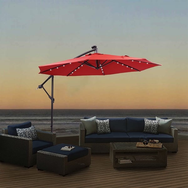 allen roth 10 ft square offset patio umbrella red Brooklyn Loom Linen Duvet Set - Natural