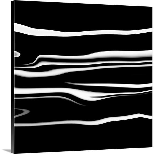 Shop Black White And Gray Striped Abstract Ii Canvas Wall Art