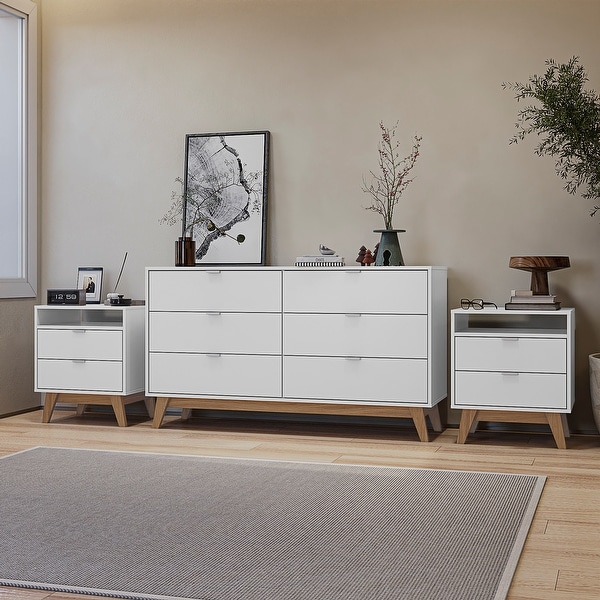 Kappesberg New Hanford 3-Piece Dresser and Nightstand Set - On