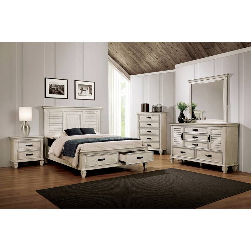 Capistrano Antique White 6-piece Storage Bedroom Set - Queen