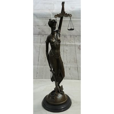 Themis Justitia Hot Cast Bronze Blind Lady Of Justice Lawyer Attorney Gift Decor