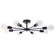 preview thumbnail 16 of 71, Modern Vintage Glam Metal Sputnik Semi - Flush Mount Ceiling Light